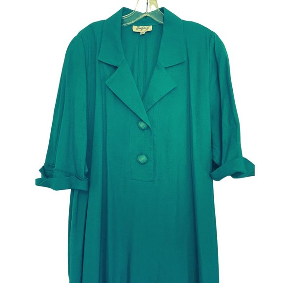 Lansford II Vintage green dress sz 18 - Picture 3 of 6